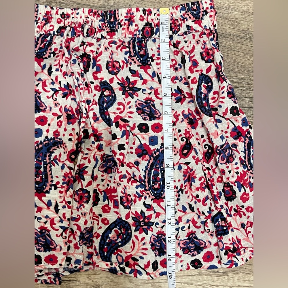 Zara Women’s Size 12 US Mini Skirt Floral Paisley Red Summer - Picture 6 of 16